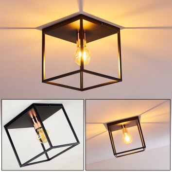 Yuhigaoka Ceiling Light black, 1-light source