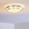 MIRABEAU Ceiling light LED aluminium, 2-light sources, Remote control, Colour changer