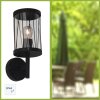 Brilliant REED outdoor wall light black, 1-light source