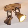 SKODSBOL Ceiling Light anthracite, Light wood, 2-light sources