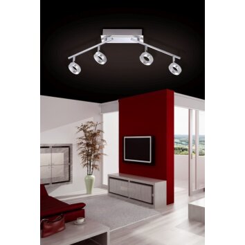 Paul Neuhaus SILEDA ceiling light aluminium, 4-light sources