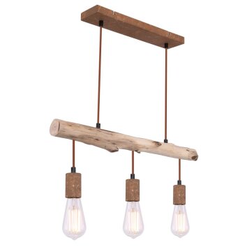 Pendant Light Globo JAKOB rust-coloured, 3-light sources