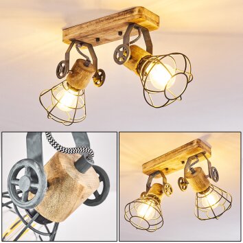 Nifun Ceiling Light brown, grey, 2-light sources