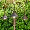 Outdoor floor lamp Lohja rust-coloured, 3-light sources