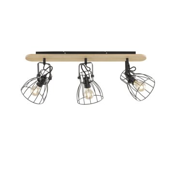 Ceiling Light Fischer & Honsel living Die black, 3-light sources