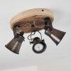 SKODSBOL Ceiling Light Light wood, black, 3-light sources