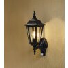 Konstsmide Firenze wall light black, 1-light source, Motion sensor