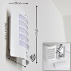 Outdoor Wall Light Alslev white, 1-light source, Motion sensor