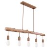 Pendant Light Globo JAKOB rust-coloured, 5-light sources