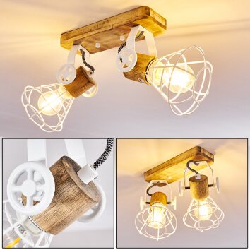 Nifun Ceiling Light brown, white, 2-light sources