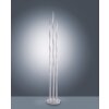 Leuchten Direkt LS-WAVE Floor Lamp LED stainless steel, 3-light sources, Remote control, Colour changer