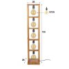 HOOFPLAAT Floor Lamp Light wood, 5-light sources