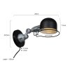 Steinhauer Darvin Wall Light grey, black, 1-light source