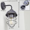 Toftlund Outdoor Wall Light grey, 1-light source