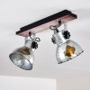 Hora Ceiling Light Dark wood, silver, 1-light source