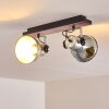 Hora Ceiling Light Dark wood, silver, 1-light source