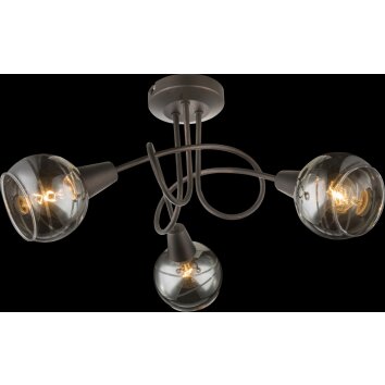 Globo ISLA Ceiling Light LED bronze, 3-light sources
