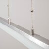 Lourdes pendant light LED chrome, matt nickel, 7-light sources