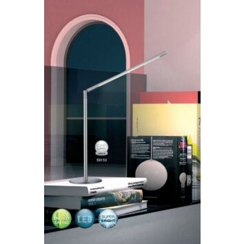 Globo ORION table lamp chrome, matt nickel, 48-light sources