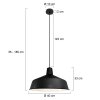 Steinhauer BLACKMOON Pendant Light black, 1-light source