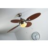 Globo WADE fan stainless steel, matt nickel, 1-light source