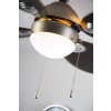 Globo WADE fan stainless steel, matt nickel, 1-light source