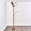 Floor Lamp Lasona LED brown, silver, 2-light sources