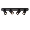 Ceiling Spotlight Lucide XYRUS LED black, 4-light sources