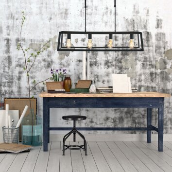 Pendant Light Steinhauer Mats black, 4-light sources