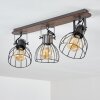 Bitterroot Ceiling Light grey, Dark wood, 3-light sources