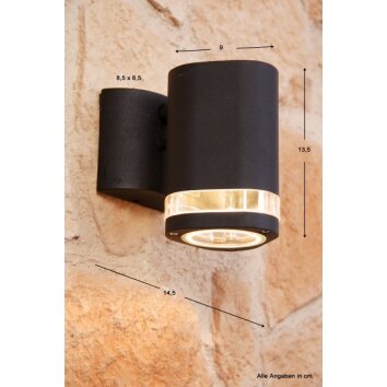 Konstsmide MODENA wall light black