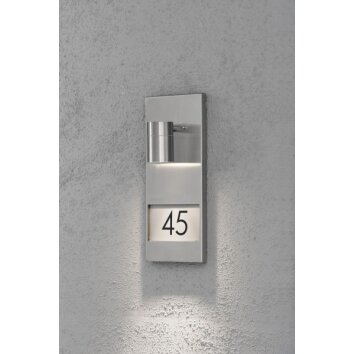 Konstsmide MODENA wall light stainless steel, 1-light source