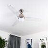 VARAZZE ceiling fan matt nickel, transparent, clear, 1-light source, Remote control