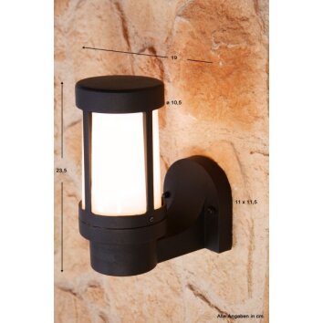 Konstsmide SIENA wall light black, 1-light source