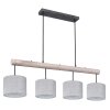 Globo ROGER Pendant Light grey, black, 4-light sources