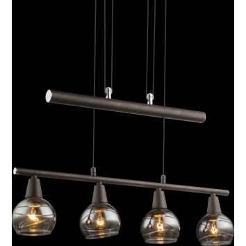 Globo ISLA Pendant Light LED bronze, 4-light sources