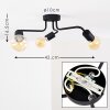 VALCOLLA Ceiling Light black, 3-light sources