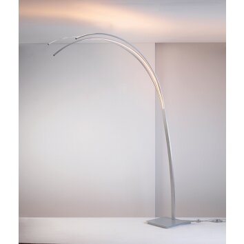 Bopp BOW arch lamp LED aluminium, 3-light sources