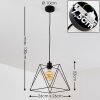 HAVEL Pendant Light black, 1-light source