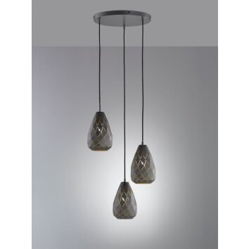 Trio ONYX Pendant Light anthracite, 3-light sources