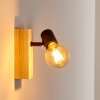 BARBENGO Wall Light Light wood, black, 1-light source