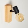 BARBENGO Wall Light Light wood, black, 1-light source