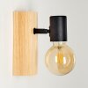BARBENGO Wall Light Light wood, black, 1-light source
