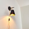 Saillon Wall Light black, 1-light source