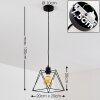 HAVEL Pendant Light black, 1-light source