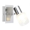 Brilliant Lea wall spotlight chrome, white, 1-light source