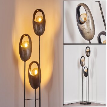 LAMINGTON Floor Lamp black, silver, 3-light sources