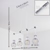 Barakaldo Pendant Light chrome, white, 4-light sources