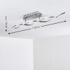 IMATRO ceiling light LED matt nickel, 2-light sources