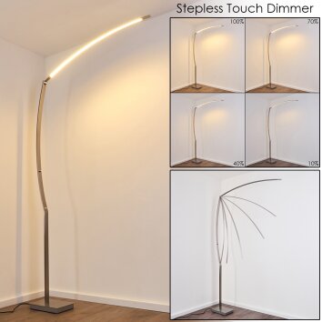 Santa Marta Floor Lamp LED matt nickel, 1-light source